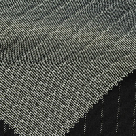 White Pinstripes Ponte Knit, Viscose-Nylon