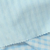 Light Blue Check Interlock Knit, Poly-Viscose — photo 3