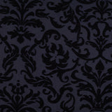 Dark Blue Floral Scuba Knit, Polyester — photo 3