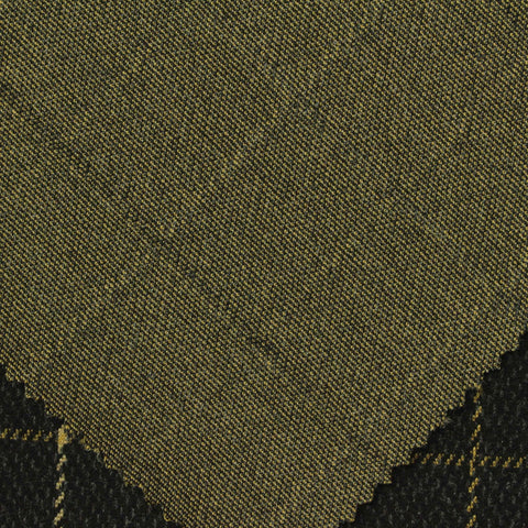 Dark Grey Check Interlock Knit, Poly-Viscose, 380 gsm