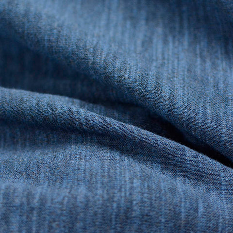 Heathered Blue Marl Jersey Knit, Poly-Cotton, 144 gsm