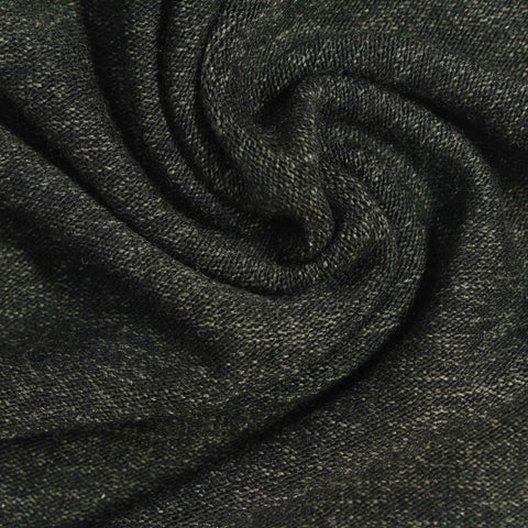 Dark Grey Marl Jersey Knit, Viscose-Poly, 305 gsm