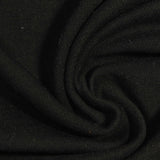 Brushed Viscose Polyester Stretch French Terry Fabric, 250 gsm, 148 cm — Black — photo 3