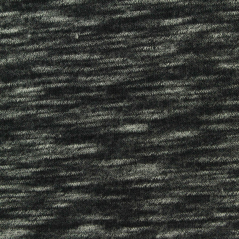 Black Marl Jersey Knit, Poly-Viscose, 150 gsm