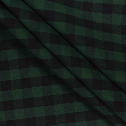 Black Check Poplin, Cotton, 145 cm, ref EF-206218