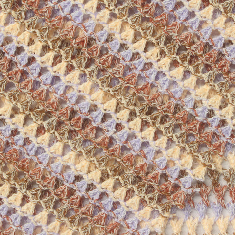 Yellow Openwork-Diamond Chunky Knit, Polyester