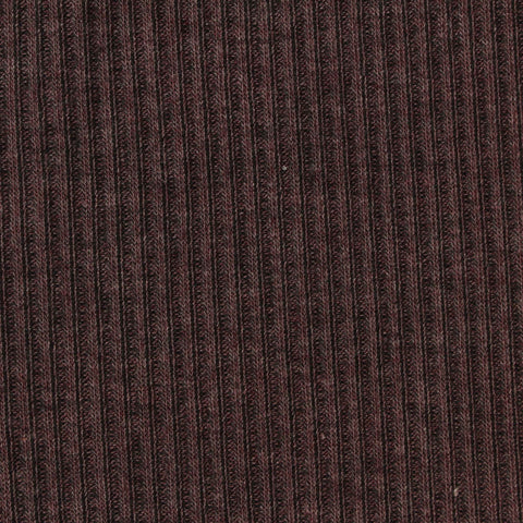 Polyester Viscose Stretch Rib Knit Fabric, 250 gsm, 140 cm — Brown