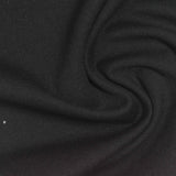 Polyester Viscose Stretch Ponte Knit Fabric, 380 gsm, 160 cm — Black — photo 3