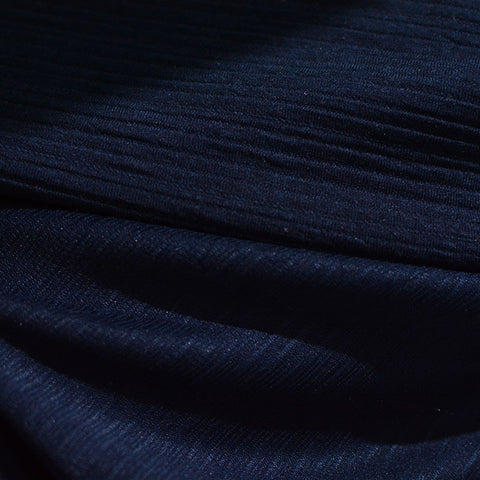 Jacquard Polyester Stretch Knit Fabric, 290 gsm, 165 cm — Navy