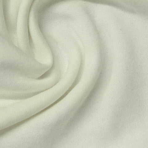 Brushed Polyester Cotton French Terry Fabric, 250 gsm, 183 cm — Green