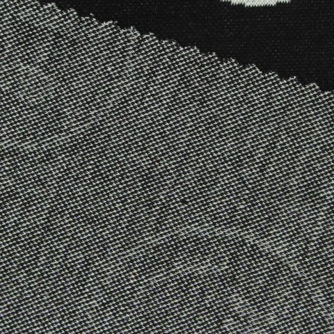 Jacquard Polyester Stretch Knit Fabric, 260 gsm, 165 cm — Black