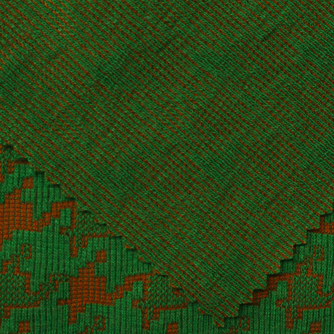 Green Dinosaur Interlock Knit, Acrylic-Poly