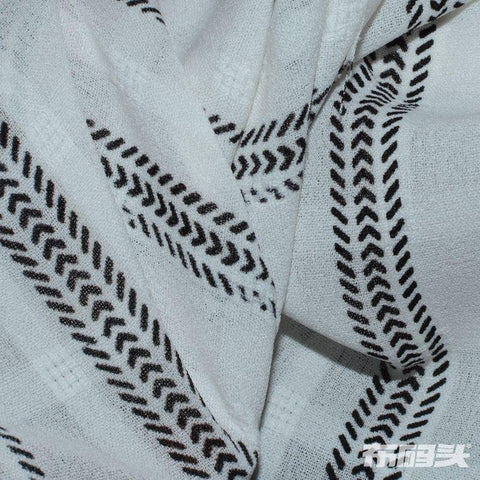 Black Chevron Chiffon, Polyester