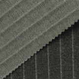 Light Grey Vertical-Pinstripe Ponte Knit, Poly-Viscose — photo 3