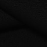 Brushed Polyester Stretch Piqué Knit Fabric, 220 gsm — Black — photo 3