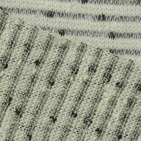 Black Abstract Chunky Knit, Polyester, 135 gsm