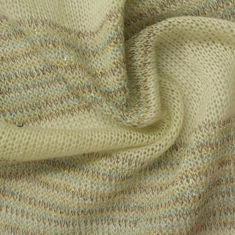 Gold Horizontal-Stripe Chunky Knit