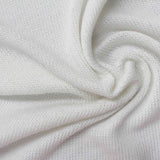 Polyester Viscose Stretch Chunky Knit Fabric, 152 gsm, 170 cm — White — photo 3