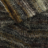 Dark Brown Horizontal-Stripe French Terry, Polyester — photo 3