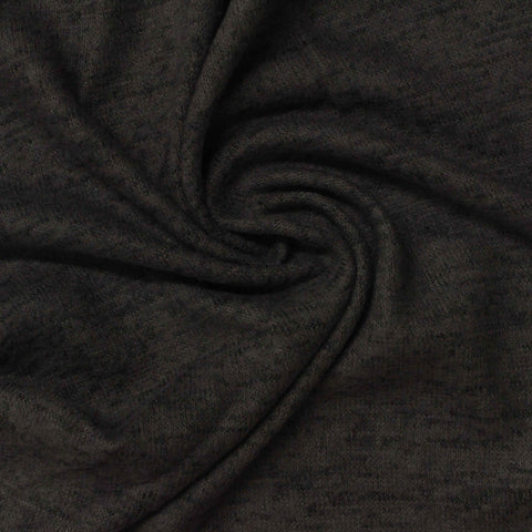 Dark Grey Marl Chunky Knit, Viscose-Poly, 175 gsm