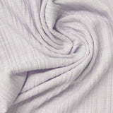 Polyester Viscose Stretch Rib Knit Fabric, 205 gsm, 155 cm — White — photo 3