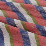 Red Horizontal-Stripe Rib Knit, Polyester — photo 3