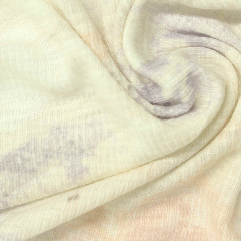 Purple Abstract Rib Knit, Poly-Viscose