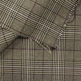 Cream Plaid Woven, Poly-Viscose — photo 3