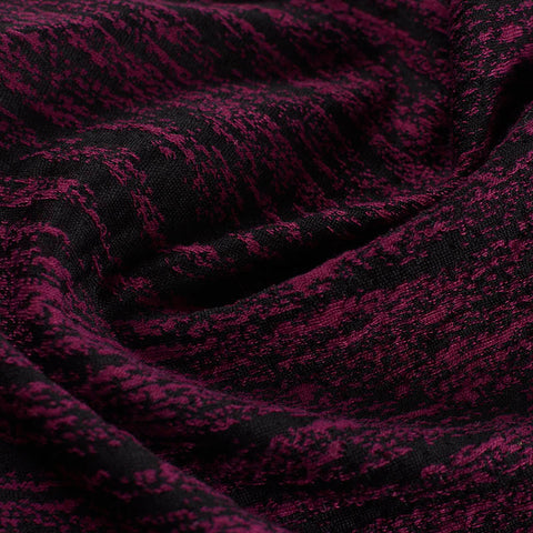 Dark Purple Textured Interlock Knit, Polyester
