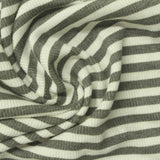 Grey Horizontal-Stripe Rib Knit, Poly-Viscose — photo 3