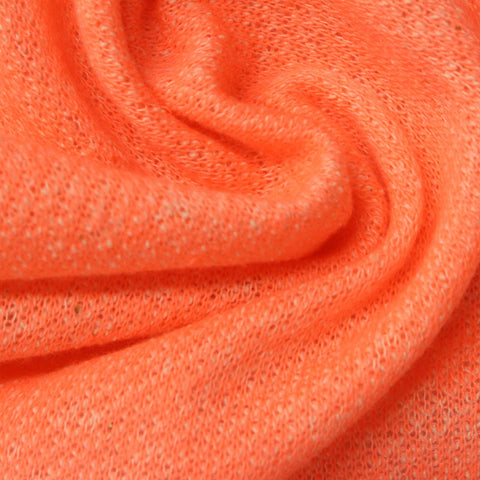 100% Polyester French Terry Fabric, 218 gsm, 160 cm — Orange