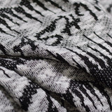 Black Geometric Chunky Knit, Polyester — photo 3