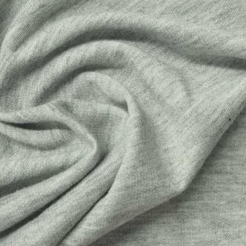 Grey Heather French Terry, Polyester, 205 gsm