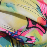 Pink Abstract-Floral Peachskin, Polyester — photo 3