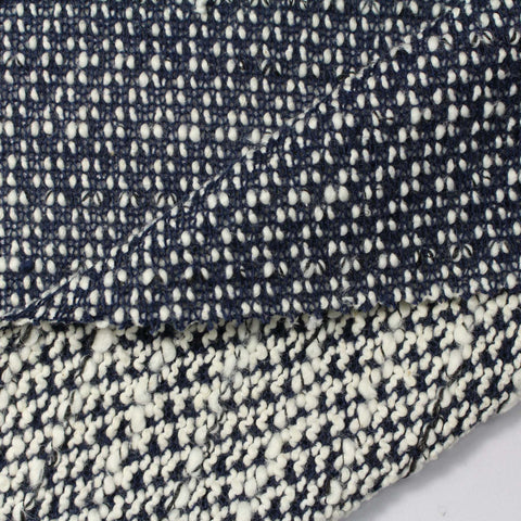 Dark Blue Marl Chunky Knit, Cotton-Poly, 366 gsm