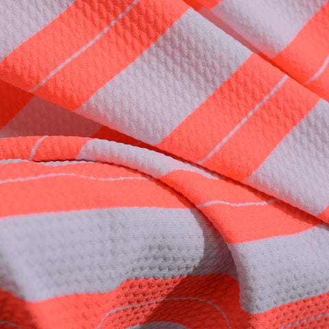 Orange Horizontal-Stripe Knit, Polyester