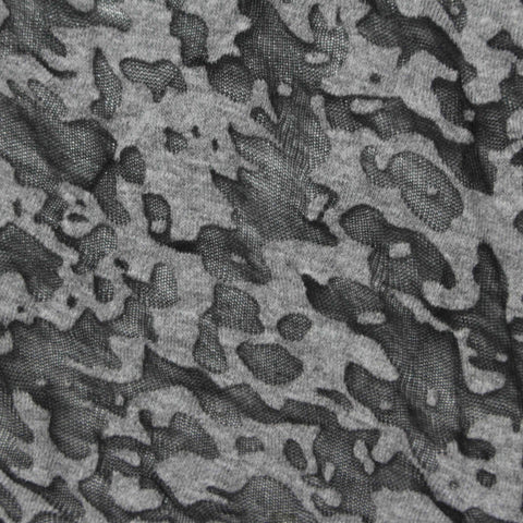 Black Leopard Jersey Knit, Poly-Cotton