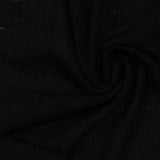 Polyester Stretch Rib Knit Fabric, 165 gsm, 135 cm — Black — photo 3