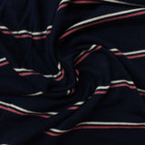 White Stripes Jersey Knit, Viscose — photo 3