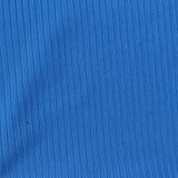 Polyester Stretch Rib Knit Fabric, 230 gsm, 145 cm — Blue — photo 3