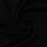 Polyester Viscose Chunky Knit Fabric, 205 gsm, 170 cm — Black — photo 3