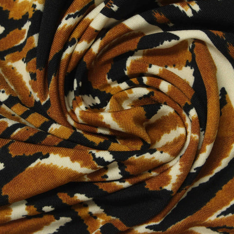 Black Geometric Linen-Look, Polyester