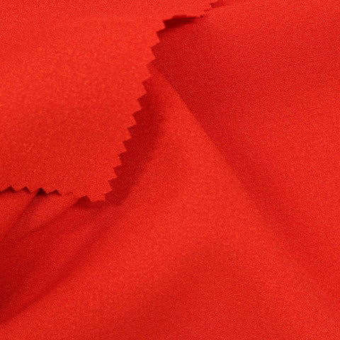 100% Polyester Linen-Look Fabric, 203 gsm — Orange