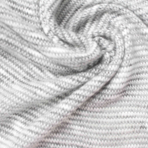 Light Grey Marl Chunky Knit, Poly-Cotton, 215 gsm
