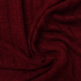 Slub Polyester Viscose Stretch Rib Knit Fabric, 195 gsm, 180 cm — Red — photo 3