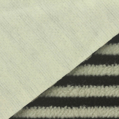 Black Horizontal-Stripe Knit, Poly-Cotton