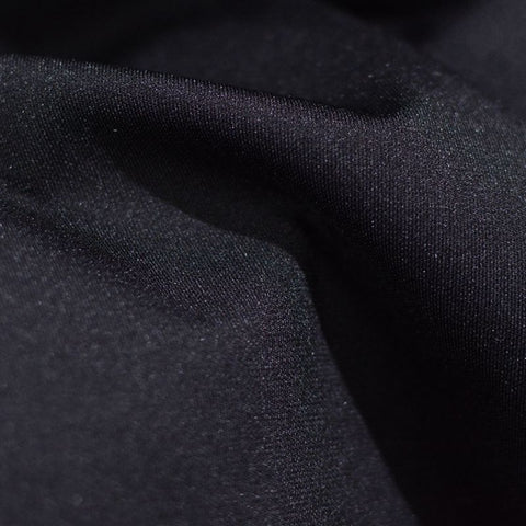 100% Polyester Interlock Knit Fabric, 265 gsm, 154 cm — Black