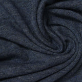 Dark Blue Marl Jersey Knit, Poly-Cotton — photo 3