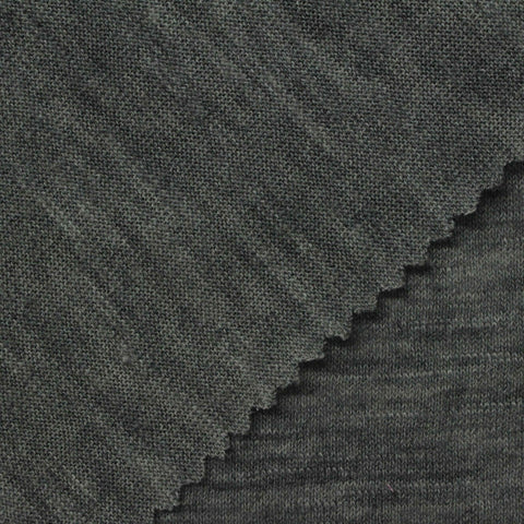 Dark Grey Heathered-Marl Chunky Knit, Polyester, 148 gsm