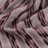 Pink Wavy-Stripe Chunky Knit, Polyester — photo 3